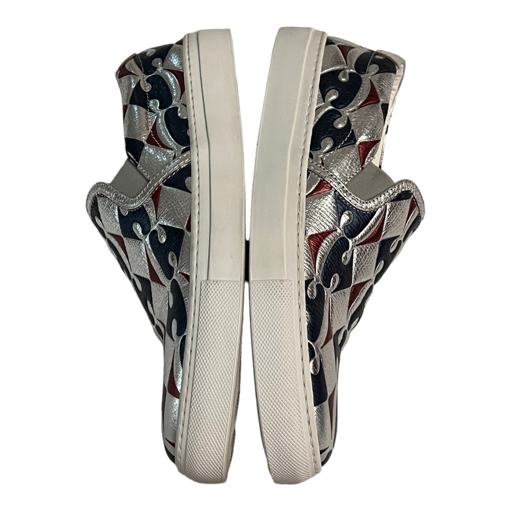 Anya Hindmarch Forney Slip On Sneakers Metallic Leather Geometric 38 (US 7–7.5) - Picture 4 of 8